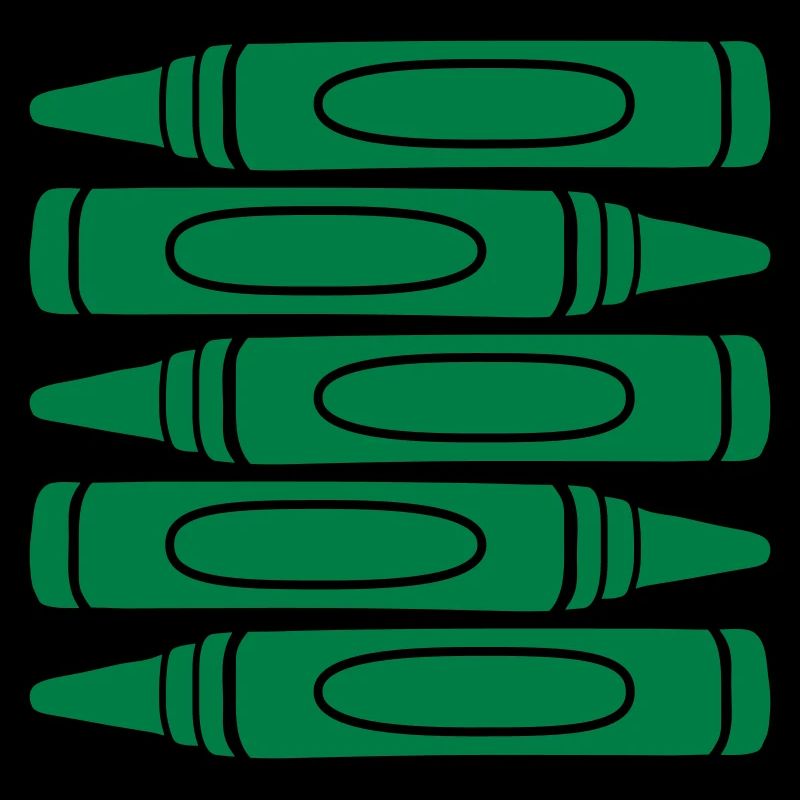 Crayons de cire verte design cool