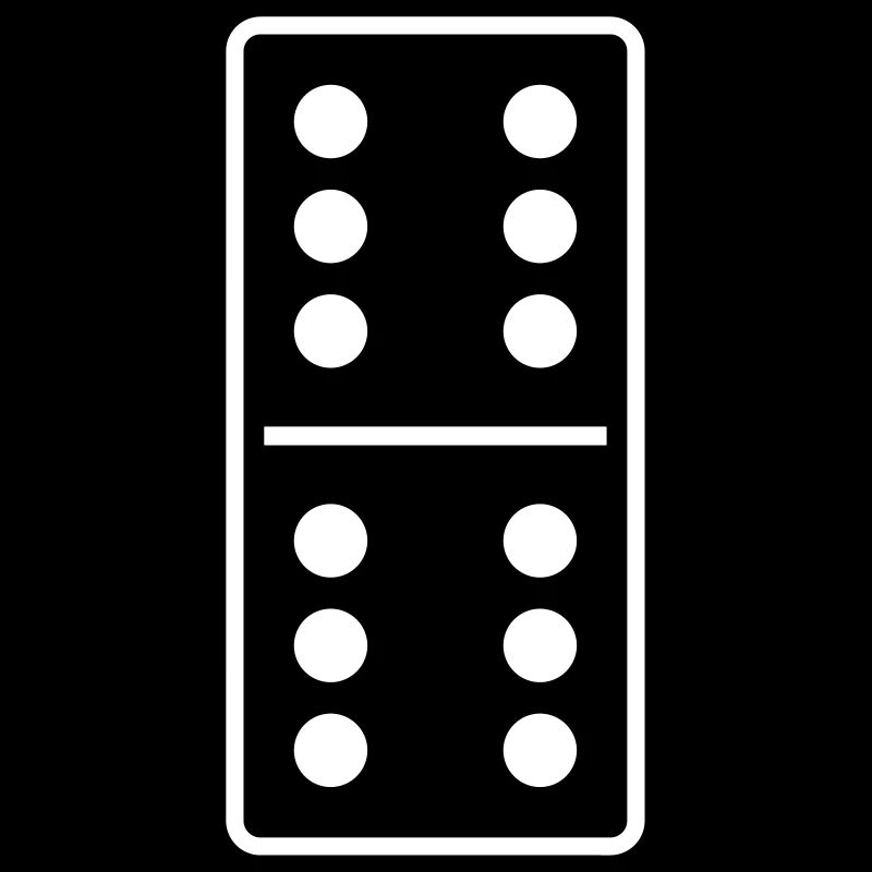 DOMINO STONE 6: 6 - VARIABLE COLOR - VECTOR DESIGN!