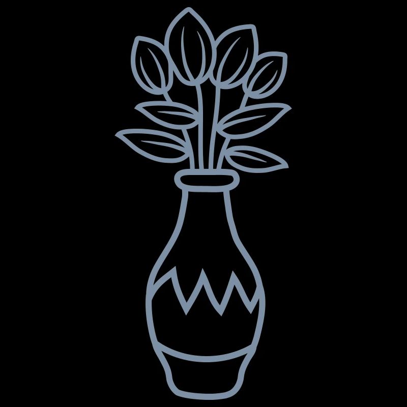 Design beau vase de fleurs tulipes