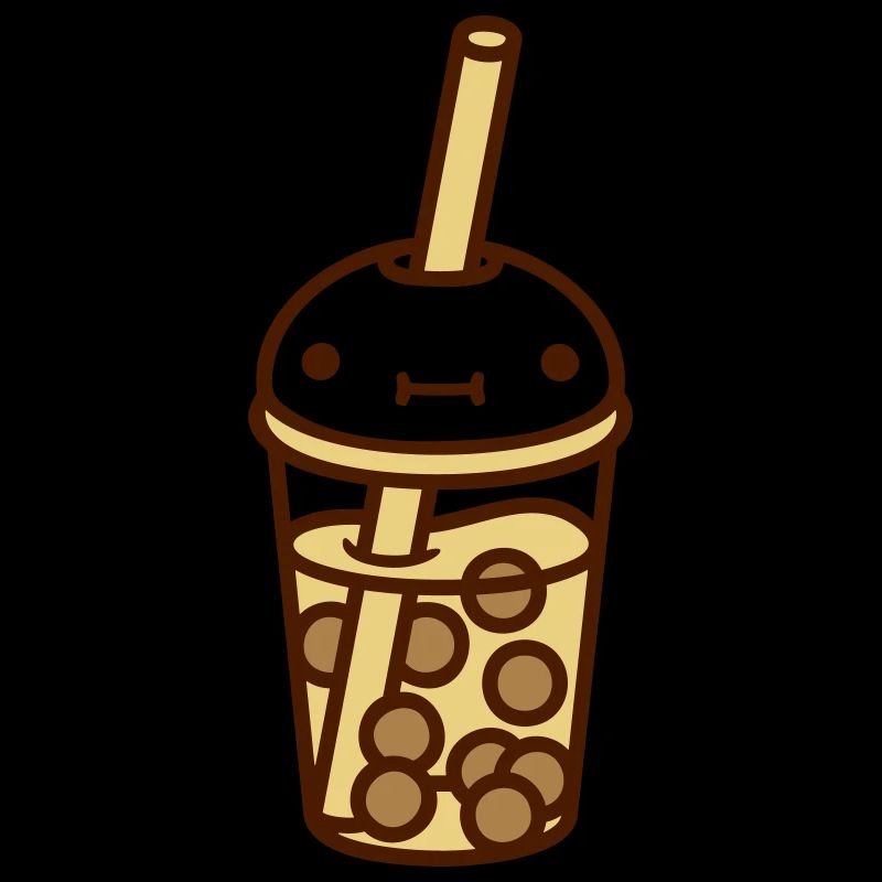 Gesicht Bubble Tea Comic