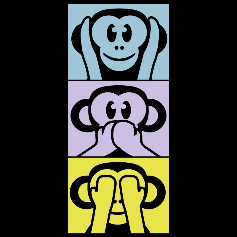 3 singes sages n’entendent rien dire voir s’amuser avec les singes