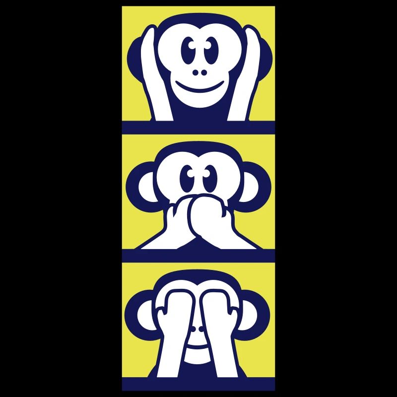 3 singes sages n’entendent rien dire voir s’amuser avec les singes