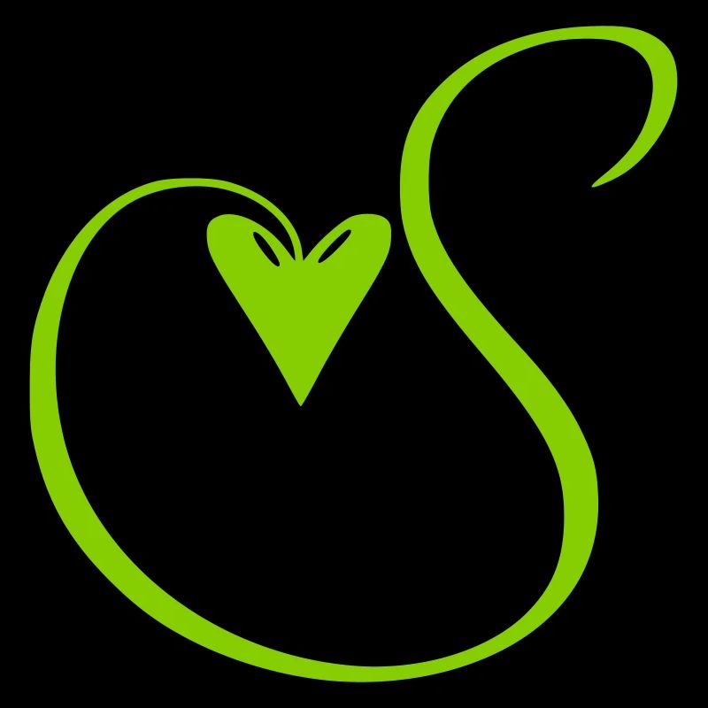 Monogramm S Herz Ranke