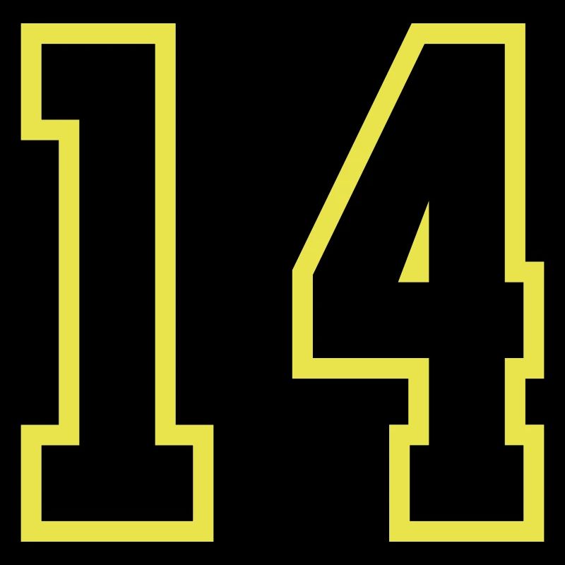 14 Zahl Trikot