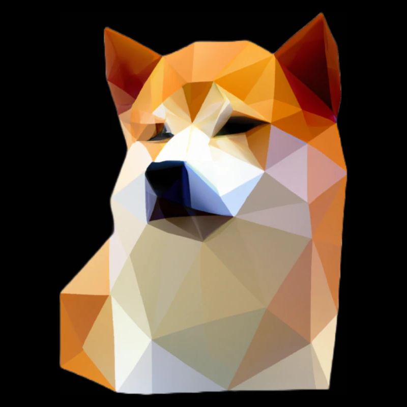 Low Poly Shiba Inu Dog