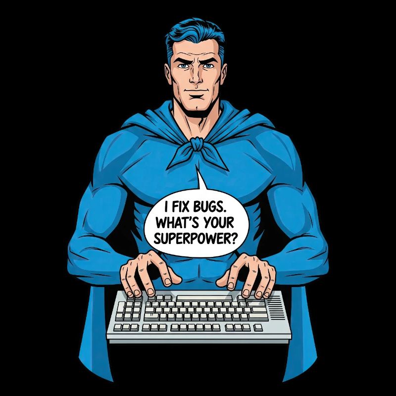 Superheld: Ich fixiere Bugs!