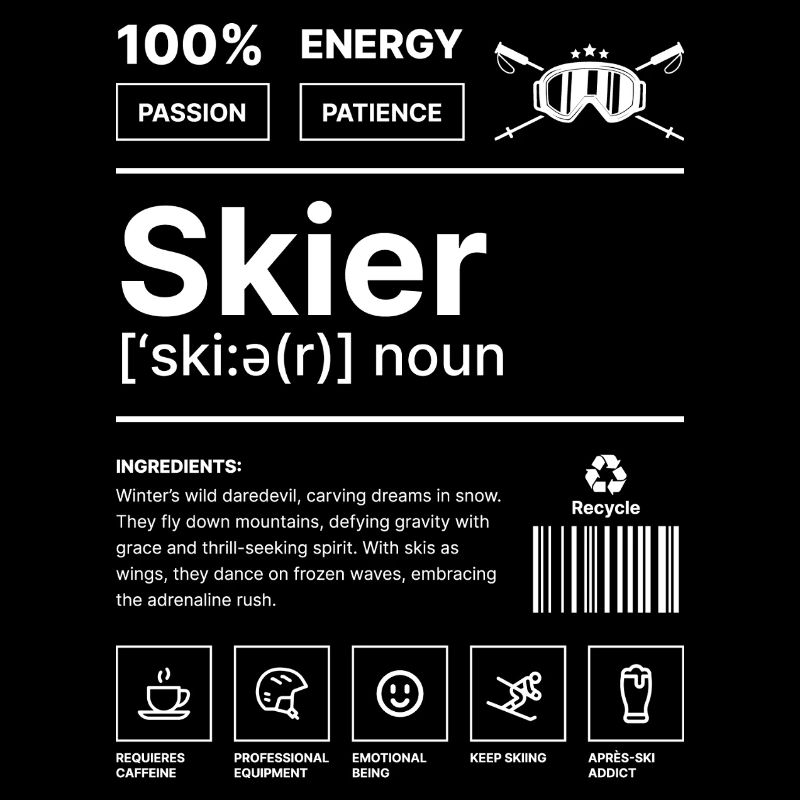 Skifahrer-Lebensstil