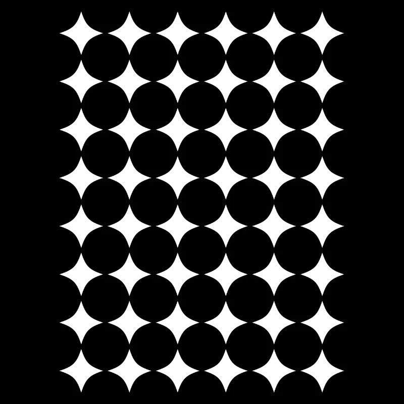 Polka Dot Grid: Bold Black Circles