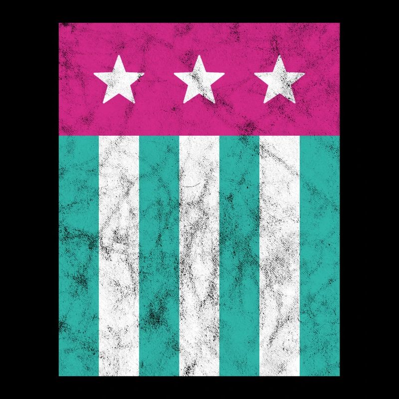 Étoiles et rayures Drapeau Rose Vert