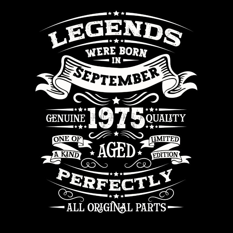 50. Geburtstag Vintage September 1975 Geschenkidee