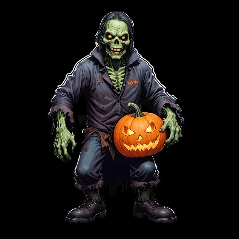 Halloween - Zombie Horror Horror with Pumpkin