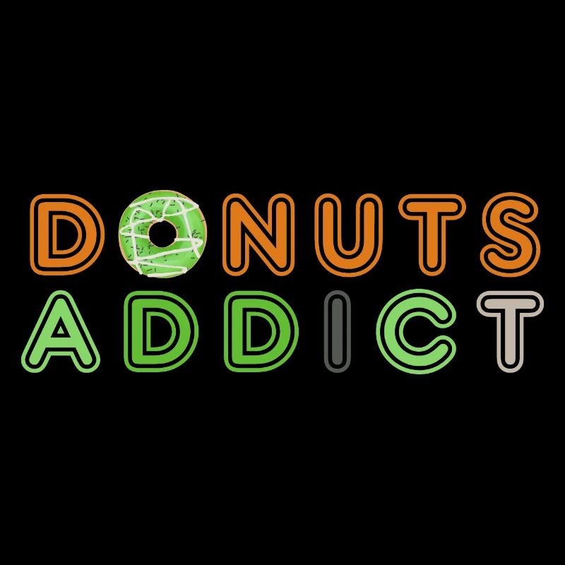 Donuts addict green