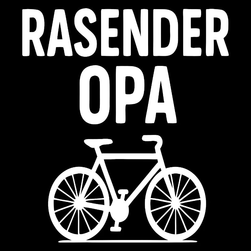 Rasender Opa Fahrrad Illustration