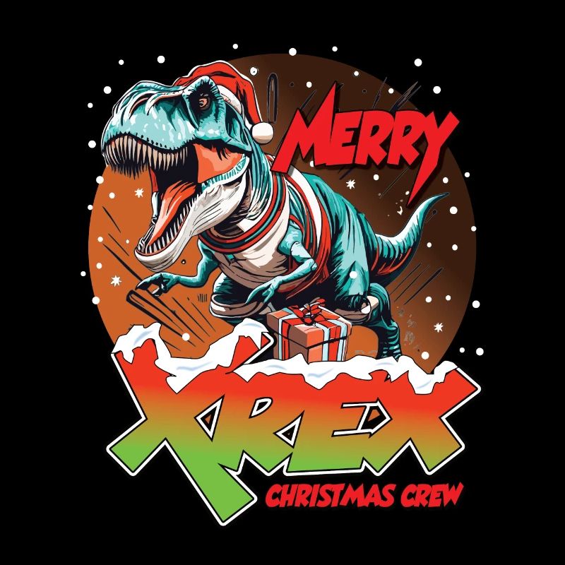 Weihnachten T-REX Merry XREX Geschenk Crew