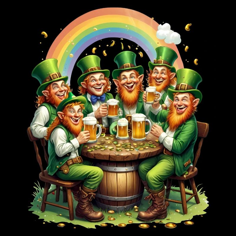 Irish Folklore Beer Drinking Leprechaun St