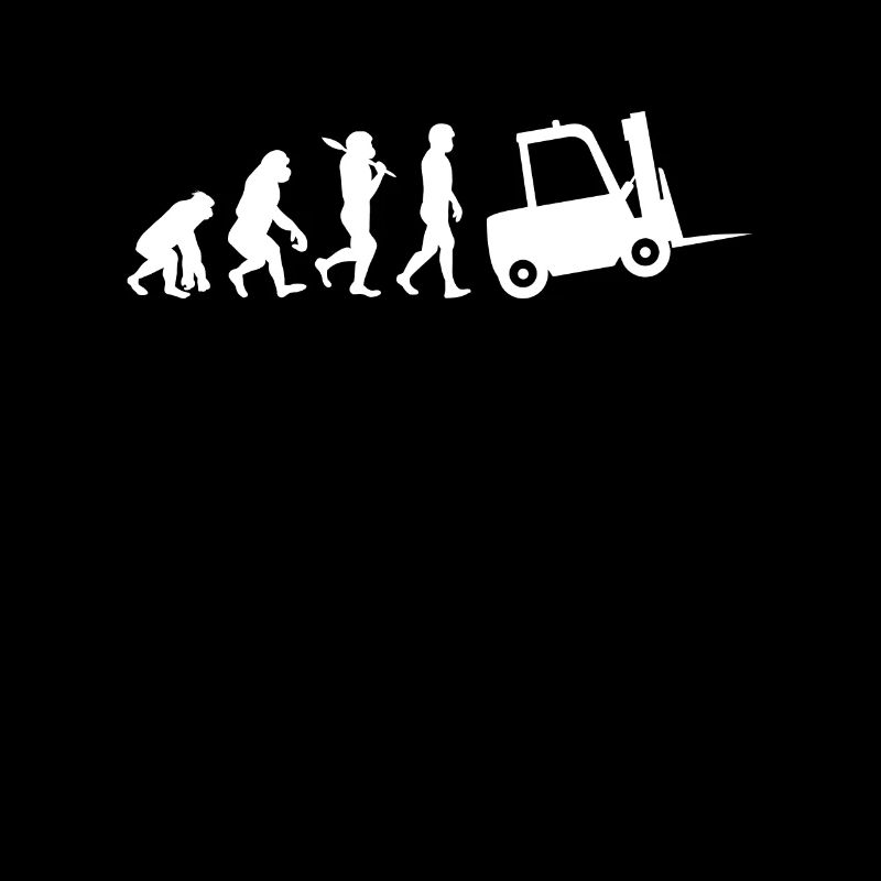 Staplerfahrer Evolution mit Gabelstapler Shirt