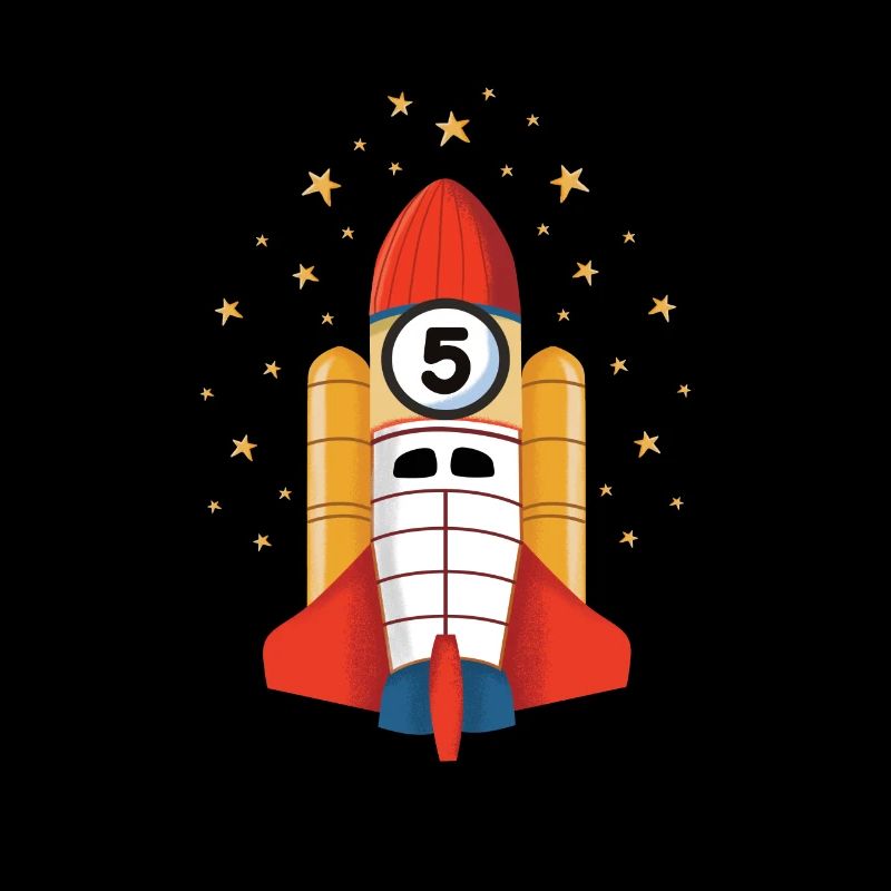 5th Birthday Party Rocket Ship Outer Space Gift