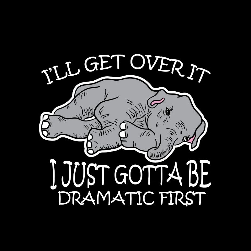 Dramatic Elefant Müde Bockig