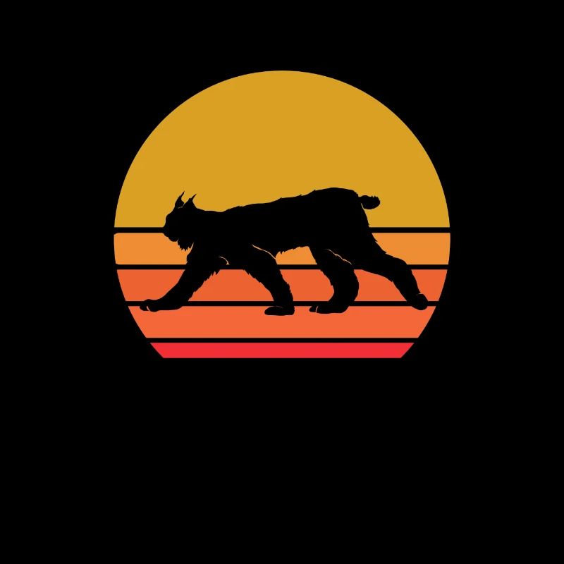 Retro Sun Lynx Animal Gift Idea