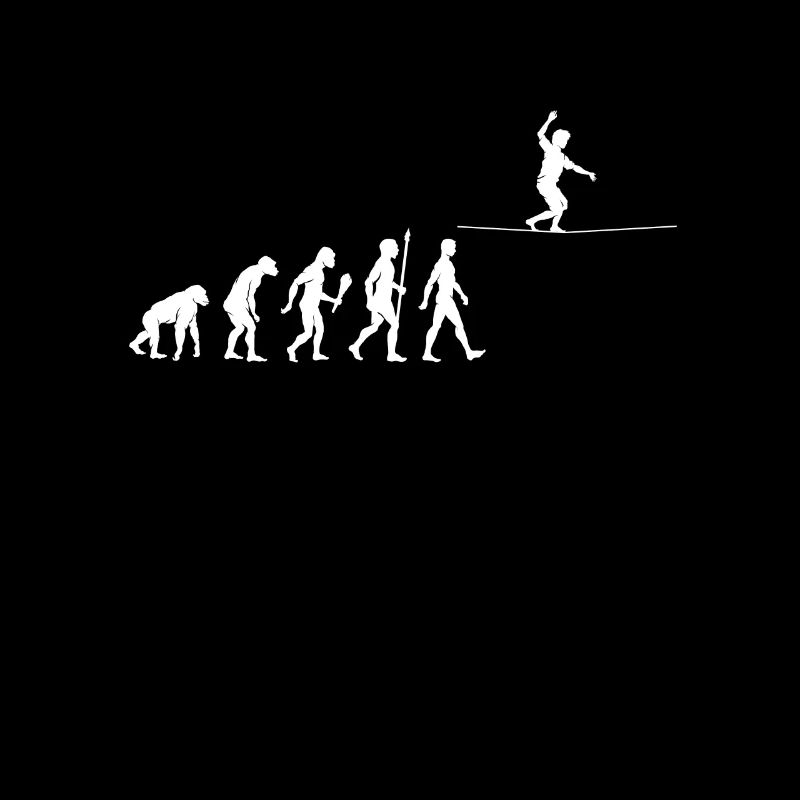 Funny Slackline Evolution Slackliner Gift Idea