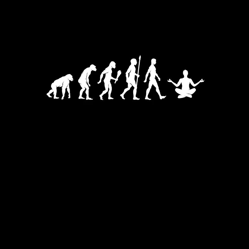 Lustige Meditation Evolution Yoga Geschenkidee