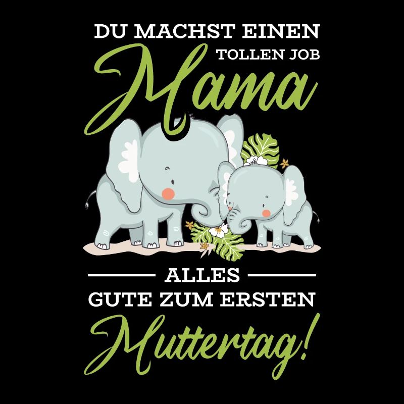 Muttertag Mutter Mummy Elefant Spruch Geschenk
