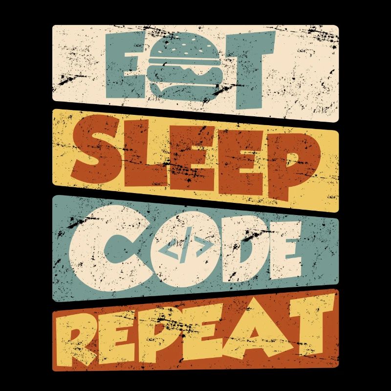 Programmeur développeur IT Spruch Eat Sleep Code