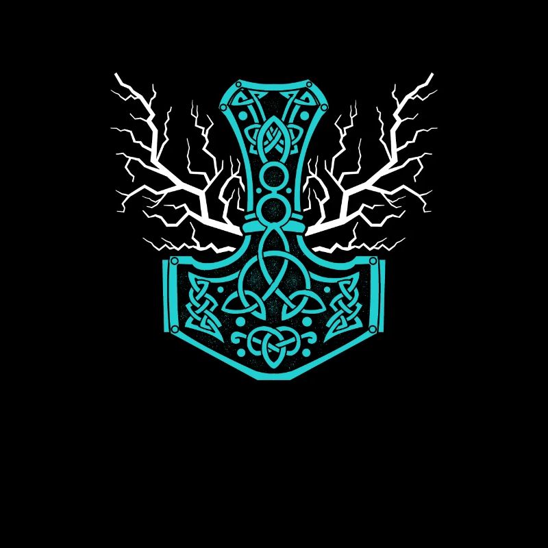 Der Hammer von Thor mit Blitzen - Mjölnir