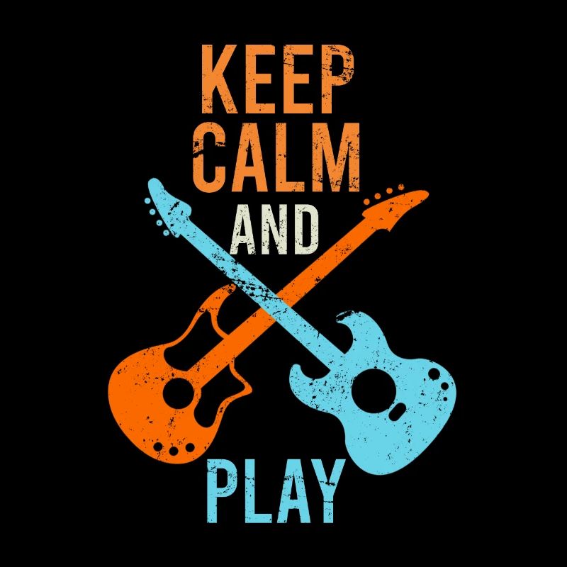 E-Gittare Guitaristes sort keep calm
