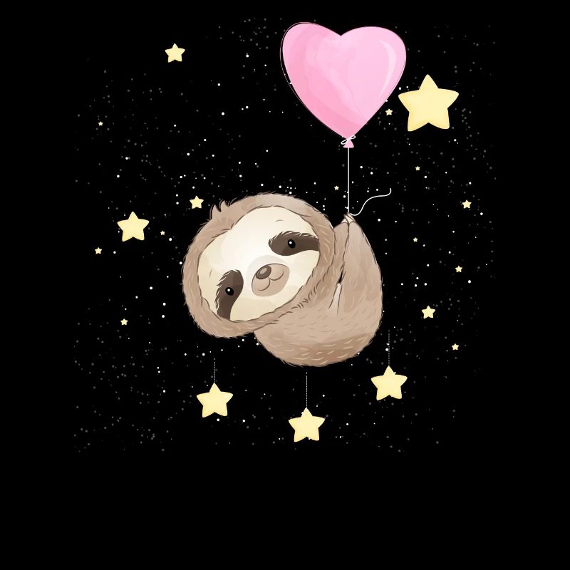 Sloth Floating With Stars