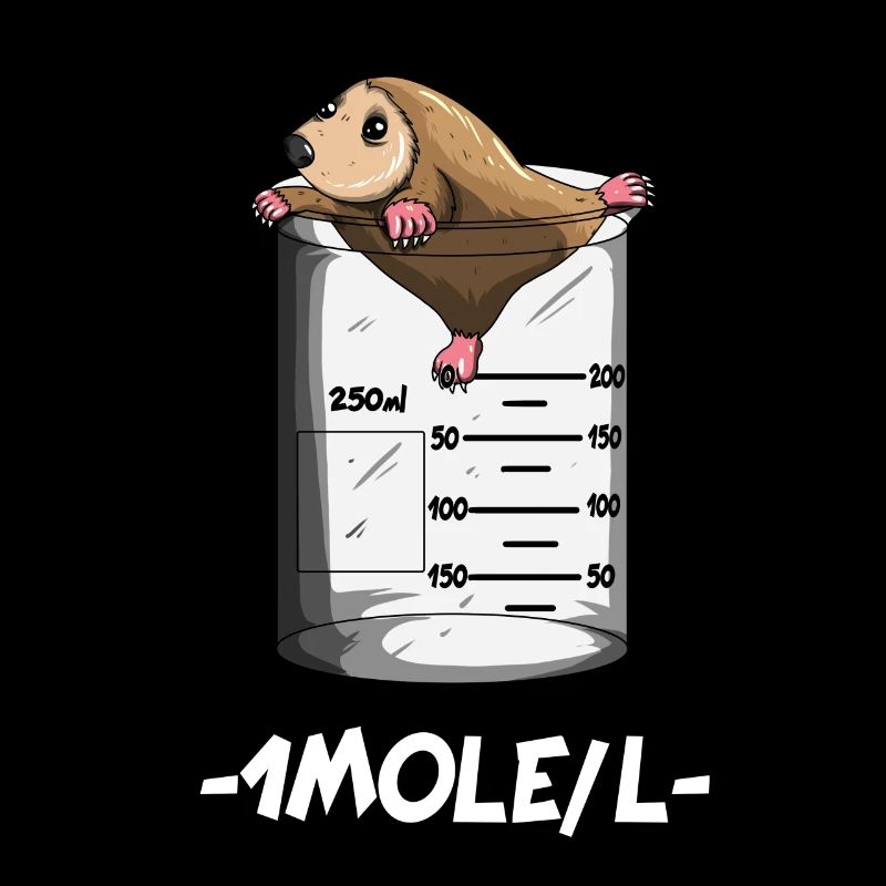 Professeur de chimie 1 Mole / L Mole Chimie Science