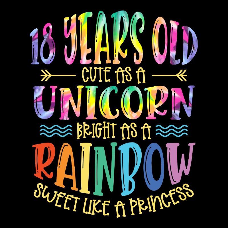 18 ans Mignon comme une licorne Brillant Comme