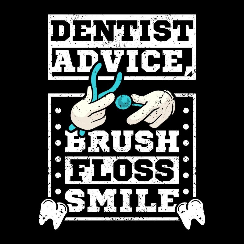 Dentist advice brush floss smile