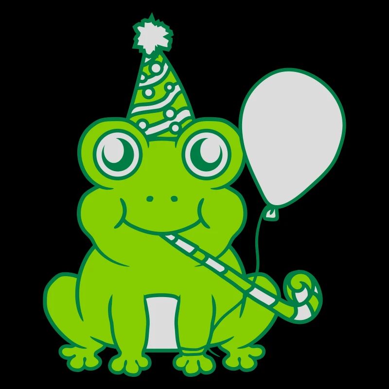 Birthday-celebrating little frog