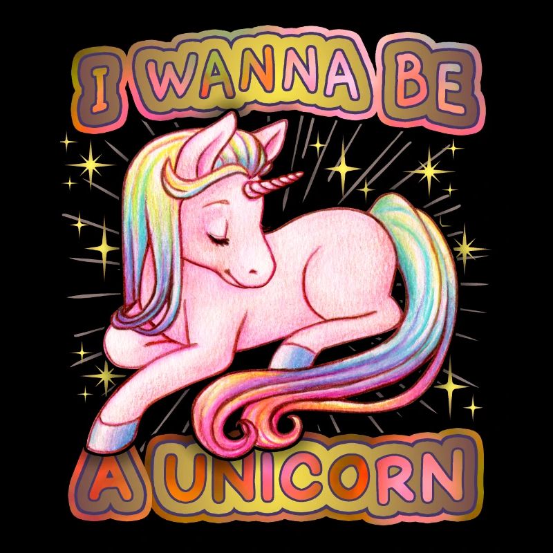 Süßes Einhorn-Unicorn, Kawaii-Einhorn-Spruch