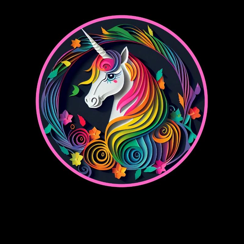 Type de conception de papier d’une licorne mignonne 1