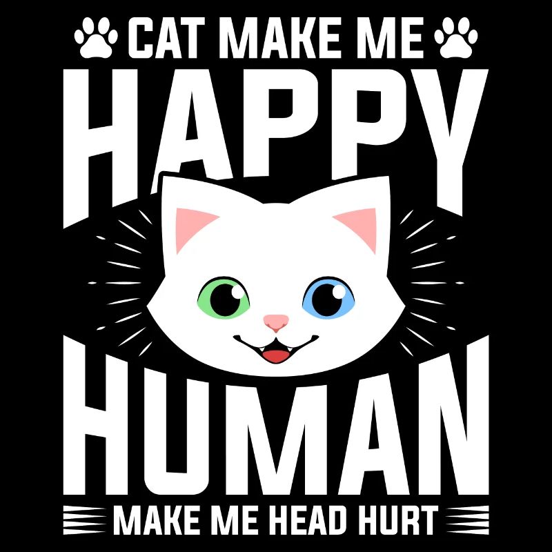Cat makes me happy that man
