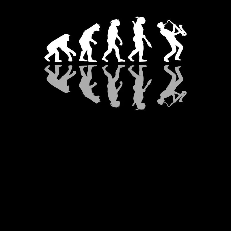 Funny Human Evolution Sax Player Saxophone Jazz