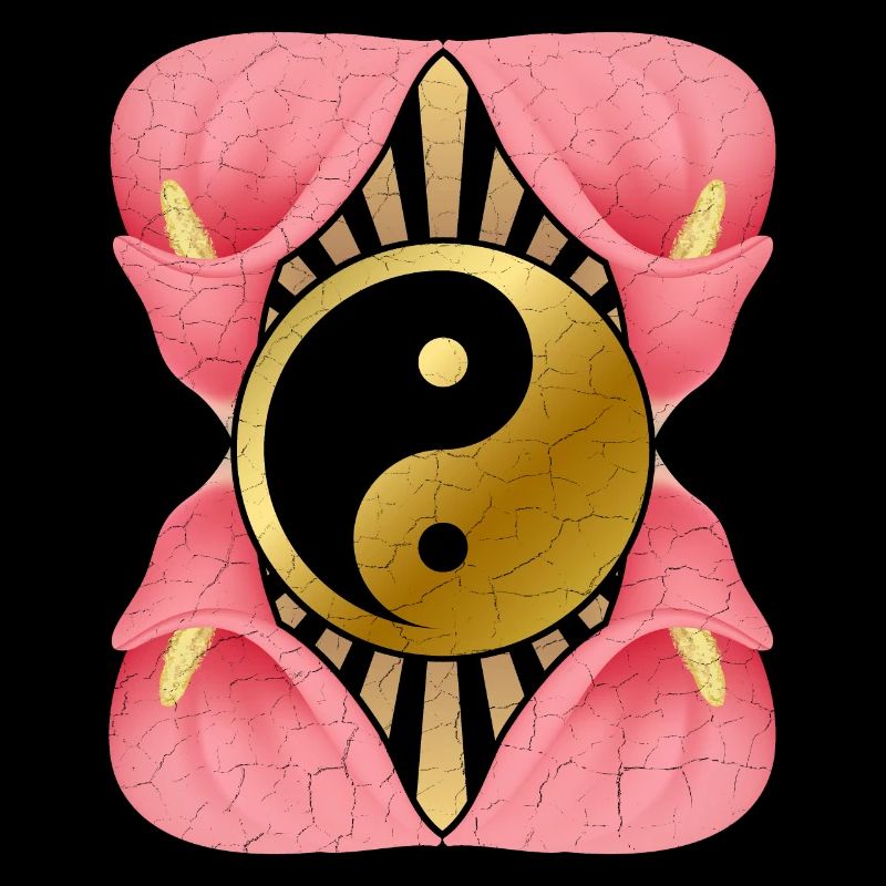 Yin-Yang avec fleur de Calla, Lotus-Calla, Méditation