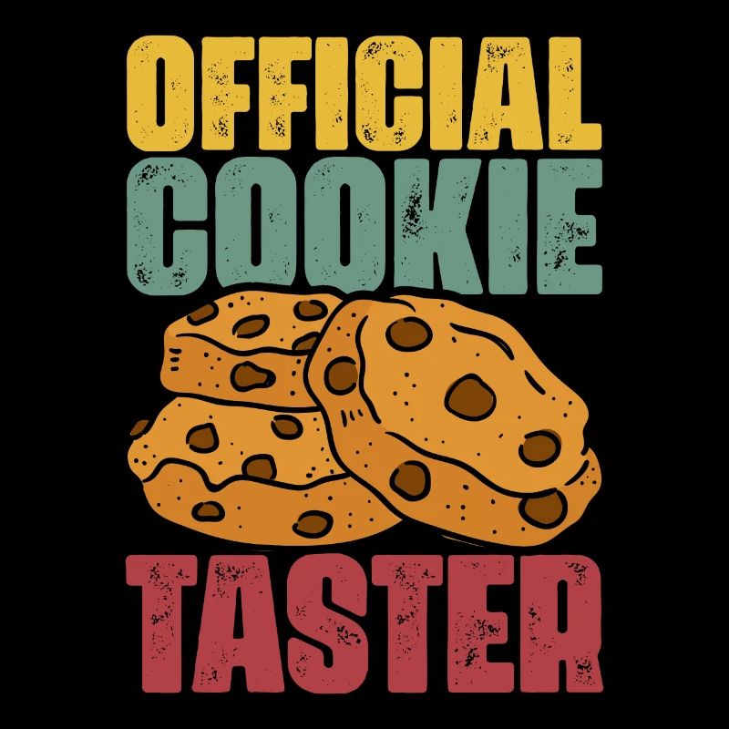 Retro Official Cookie Button For A Cookie Lover