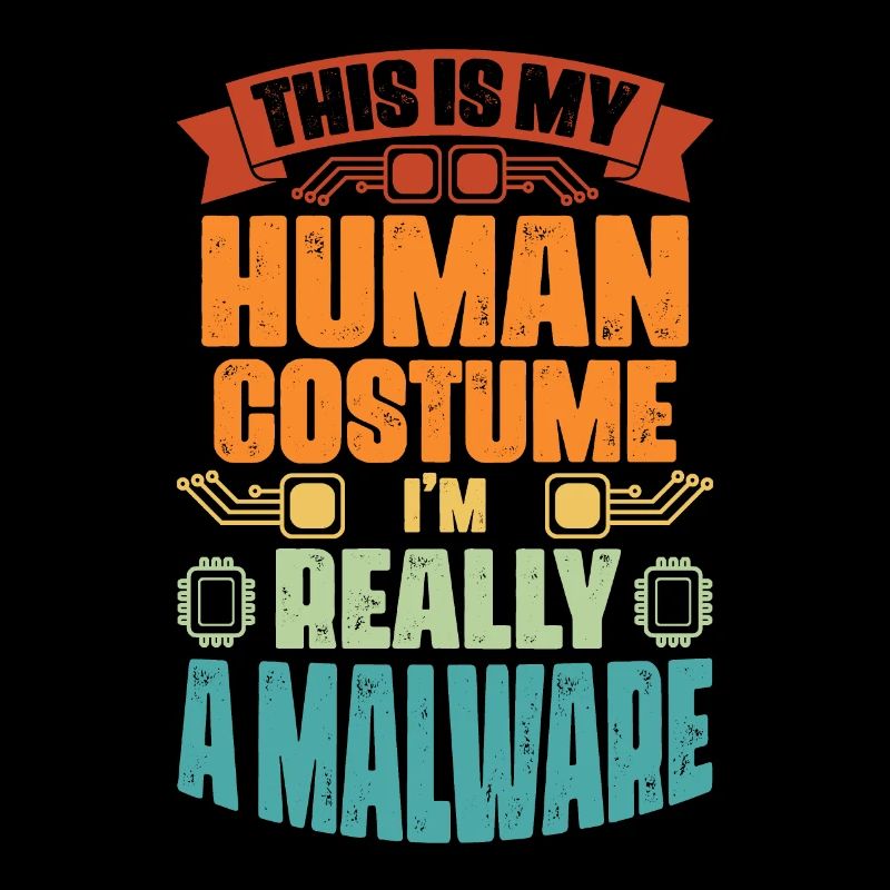 Vintage Cybersecurity Malware Costume Cyber