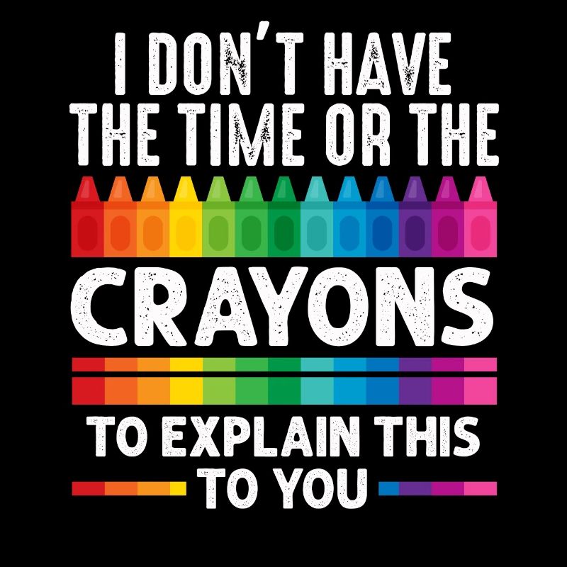 Ich habe nicht die Zeit oder die Buntstifte
