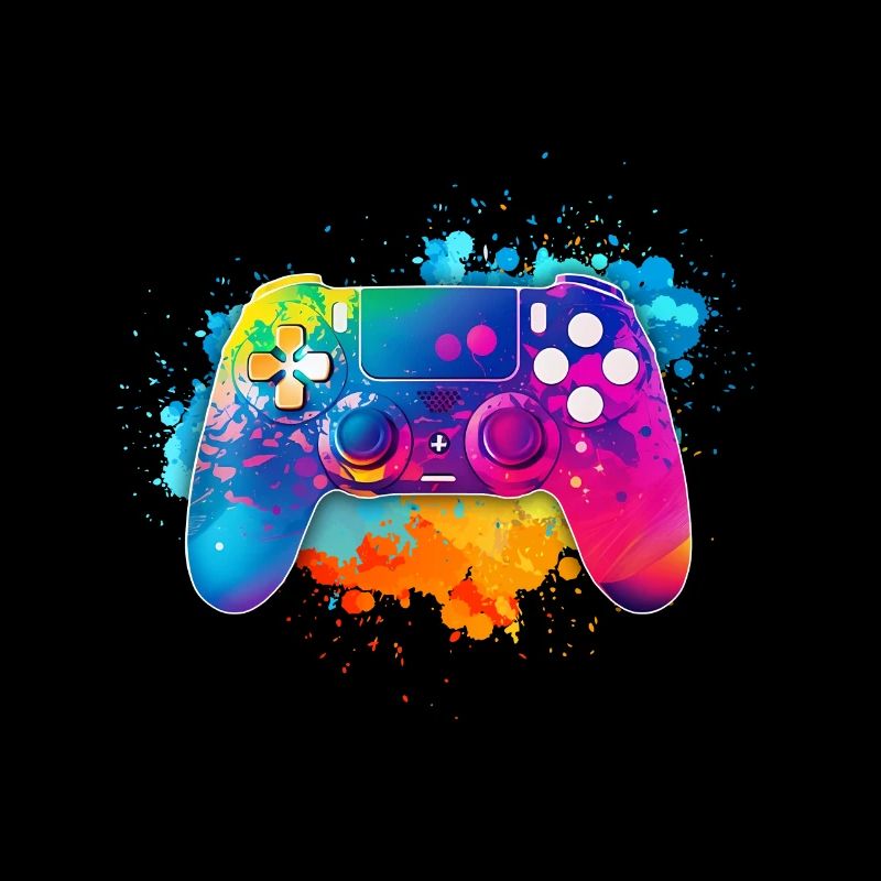 Colorful Premium Gaming Controller Splash Art