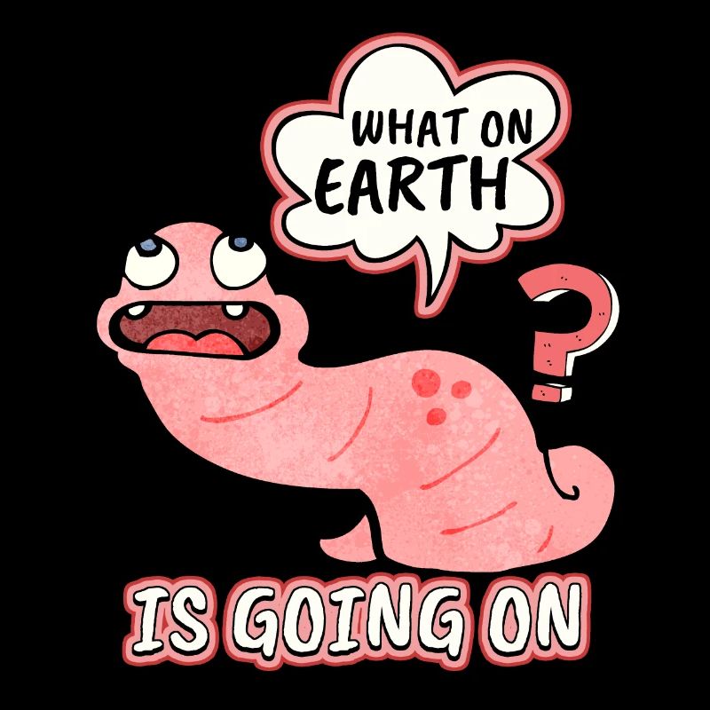 earthworm, funny worm, saying, pun, pun
