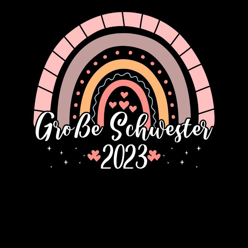 Große Schwester 2023 Boho Regenbogen Mädchen