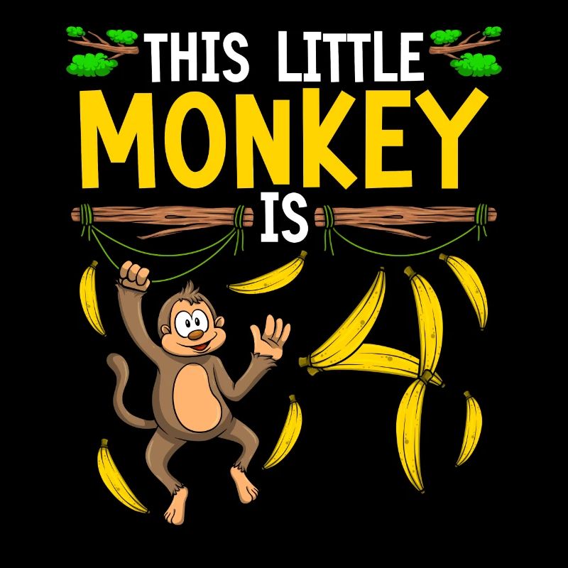 Monkey Birthday 4th Monkey Theme Party Enfants