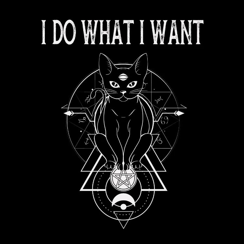 Propre volonté Occulte Chat Amant Satan Goth