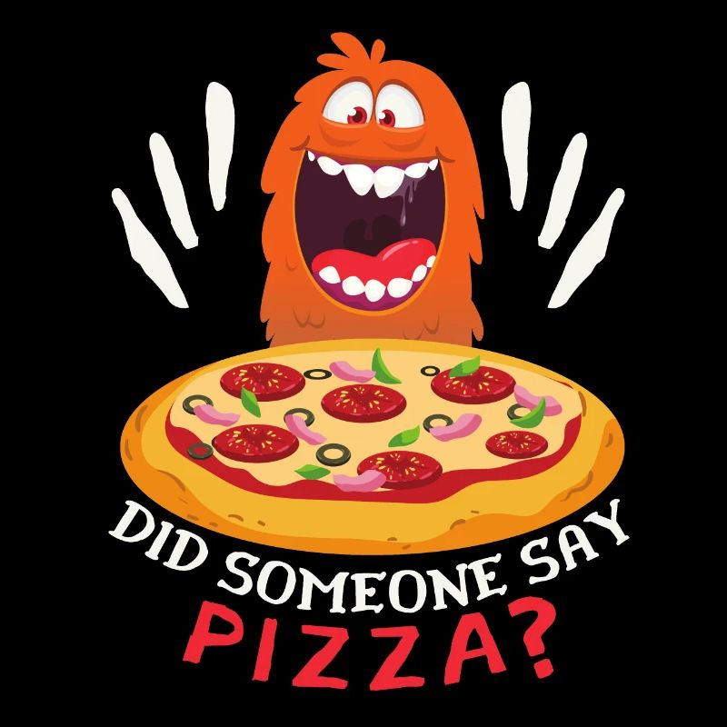Funny Pizza Monster, Pizza Saying Comic