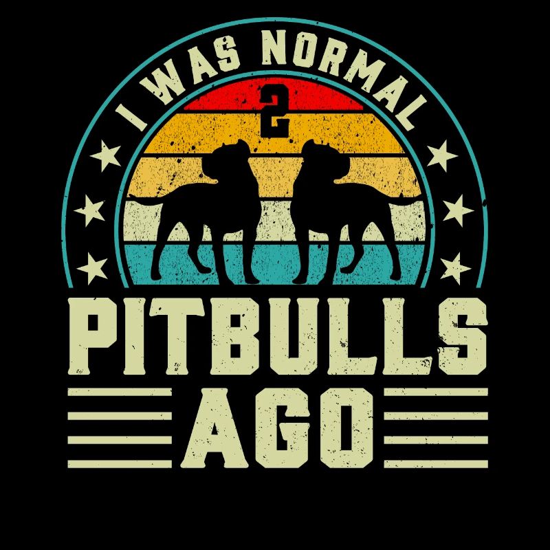 J’étais normal il y a 2 pitbulls