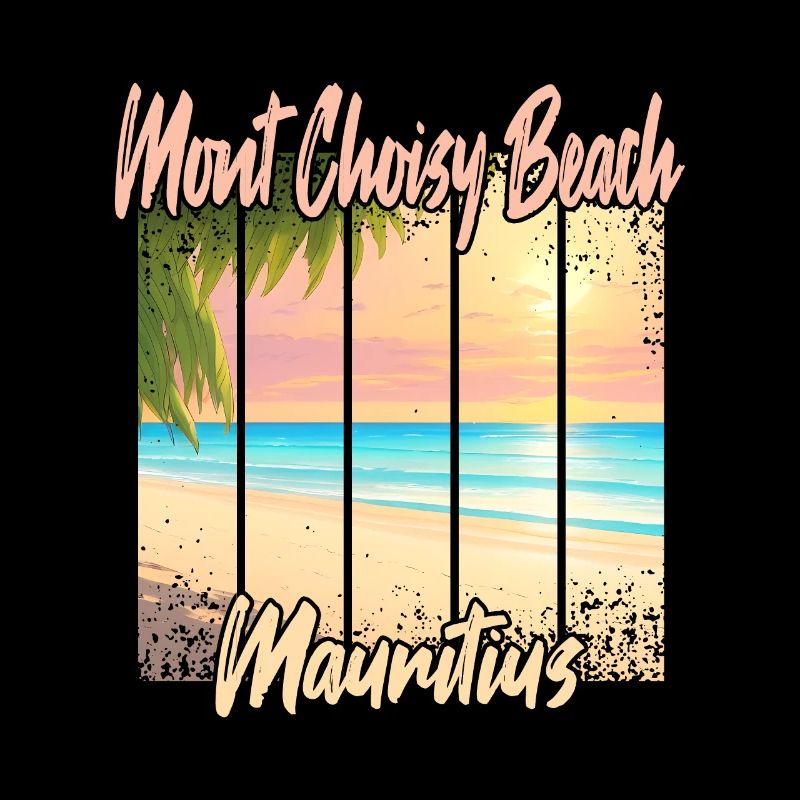 Coucher de soleil sur la plage de Mont Choisy